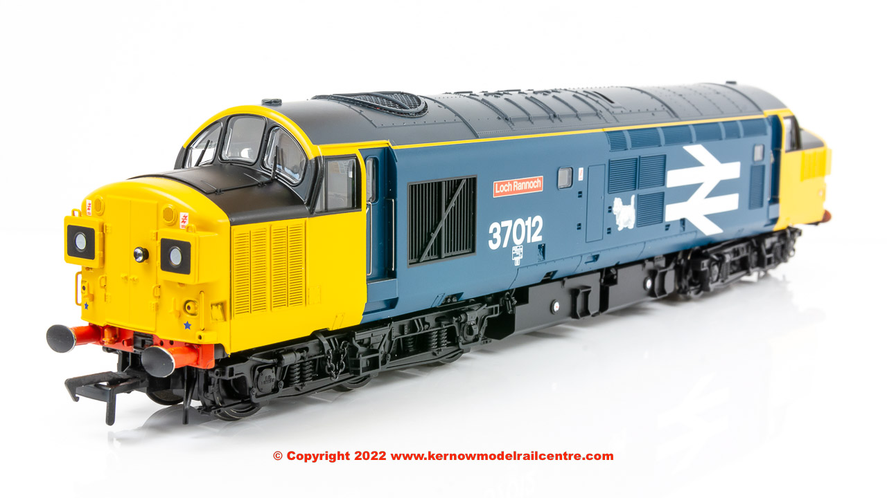 35-301YSFX Bachmann Class 37/0 Diesel Locomotive number 37 012 "Loch Rannoch" in BR Large Logo Blue livery